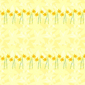 Daffodils in a row.  Copyright LdJ design 2010