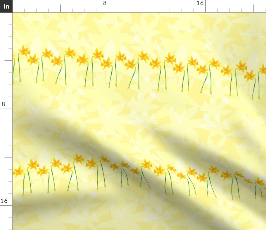 Daffodils in a row.  Copyright LdJ design 2010