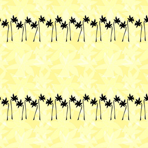 Silhouette Daffodils in a Row.  Copyright LdJ design 2010