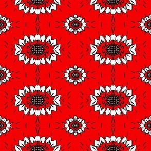 Red flower bandana 01