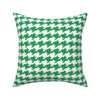 Houndstooth - Kelly green and white