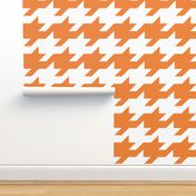 Houndstooth - Orange and white