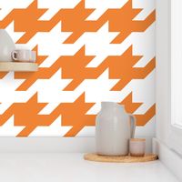 Houndstooth - Orange and white