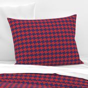 Houndstooth - red and royal