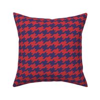 Houndstooth - red and royal