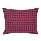 Houndstooth - red and royal