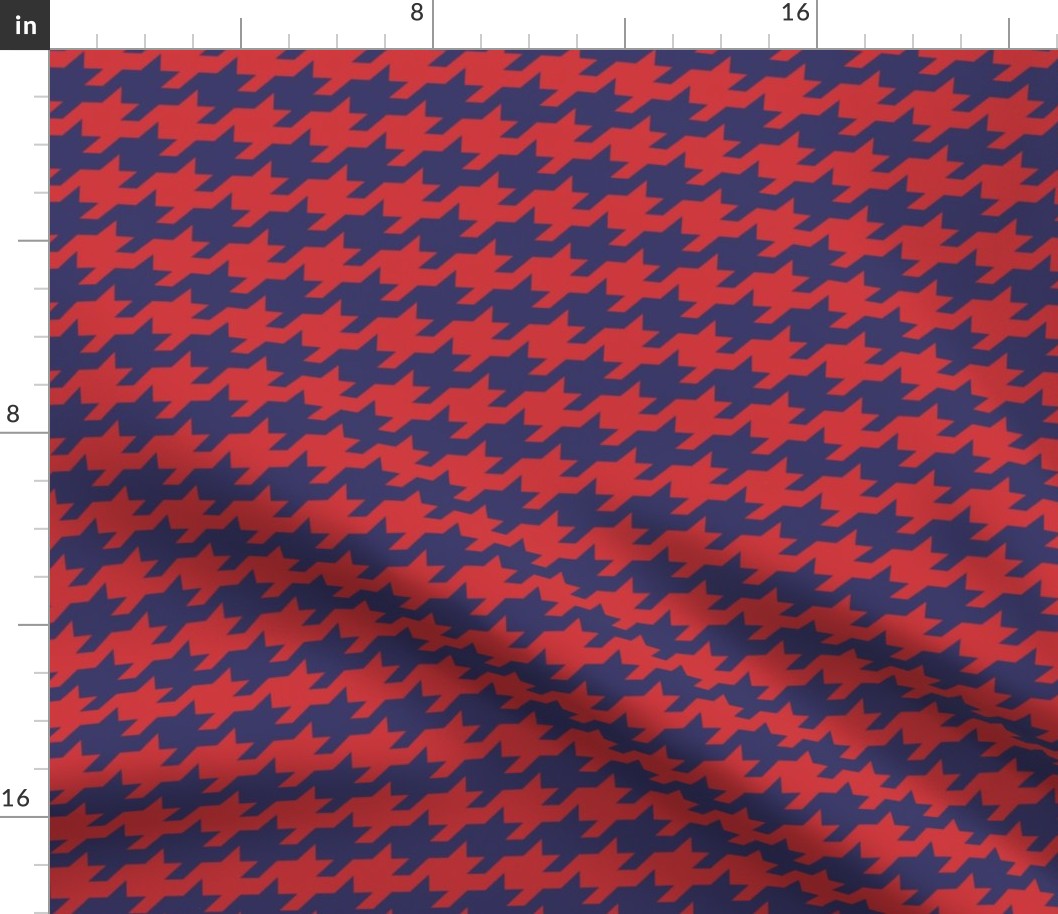 Houndstooth - red and royal