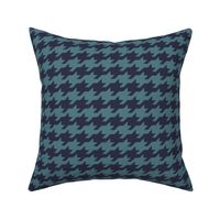 Houndstooth - teal and navy