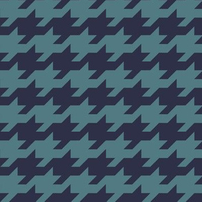 Houndstooth - teal and navy