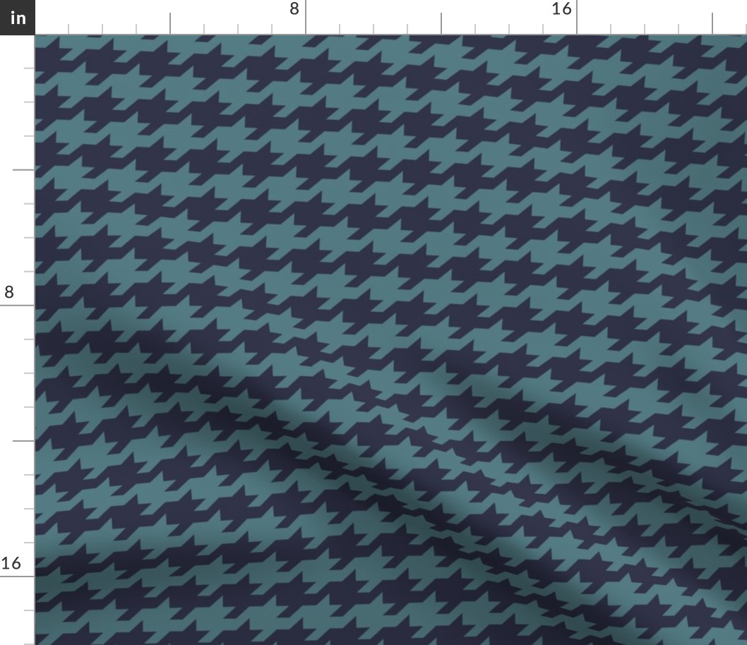 Houndstooth - teal and navy