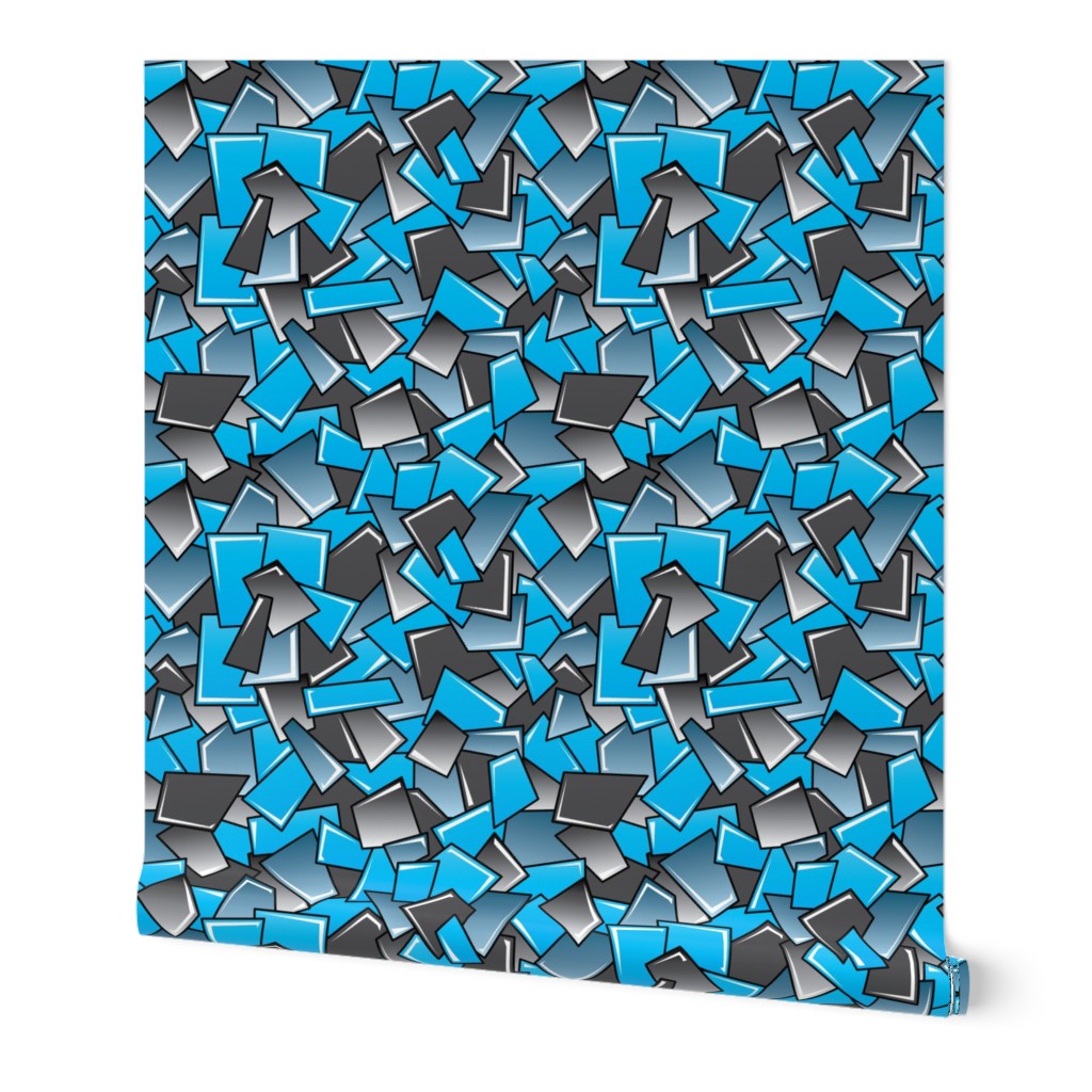 Street Squares (Charcoal & Blue)