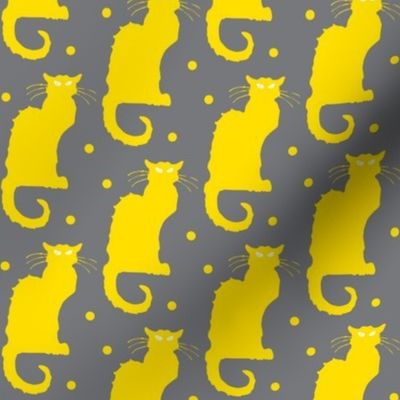 Le Chat Noir Yellow Dotted Gray