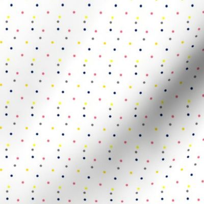 Boho Dots | Colorful Spots on White | Small Version