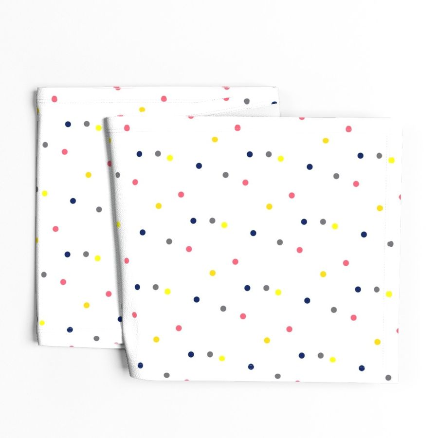 Colorful Dots on White