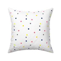 Colorful Dots on White