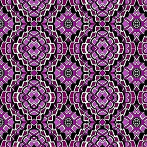 Purple and black flower bandana 05