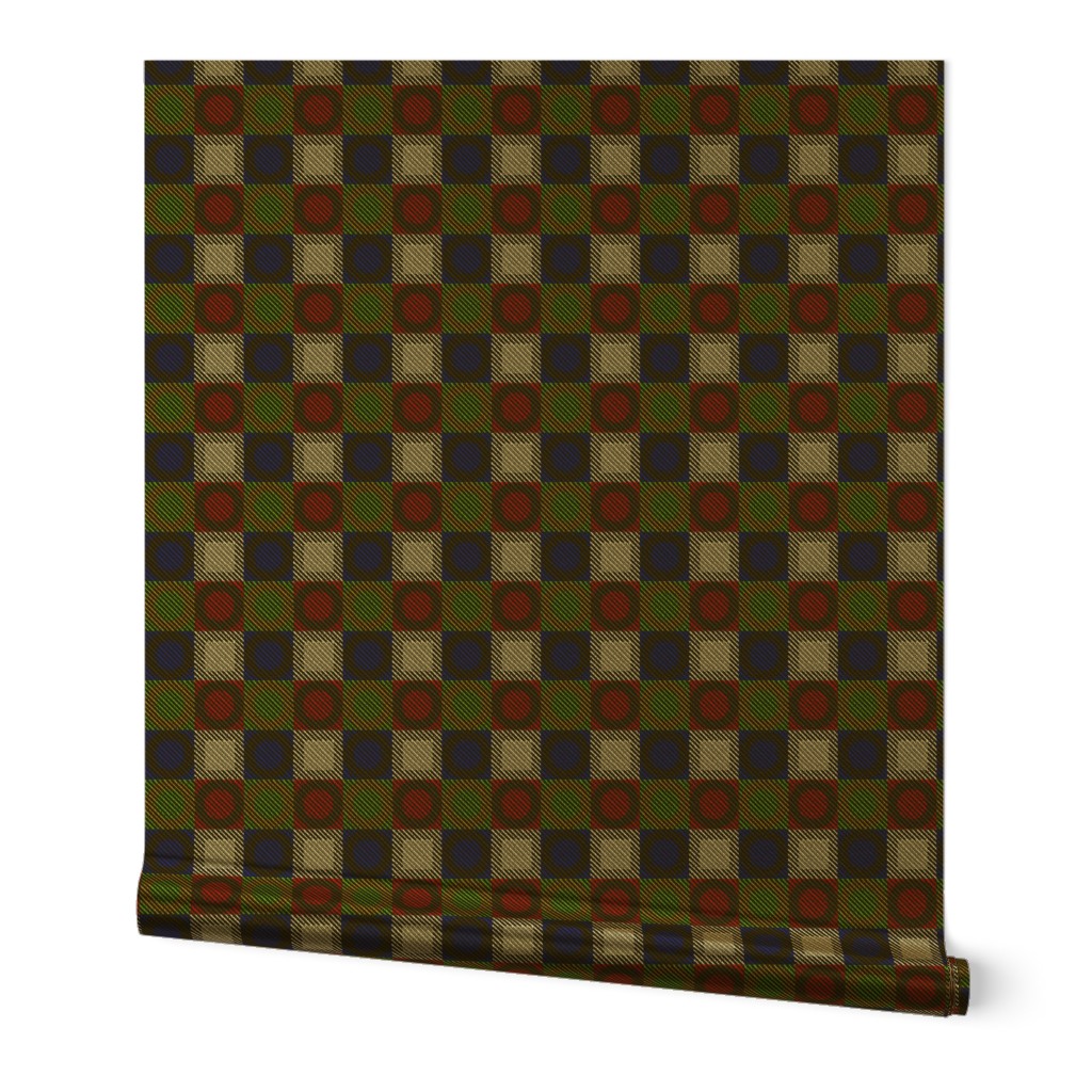 Twill Plaid Circles