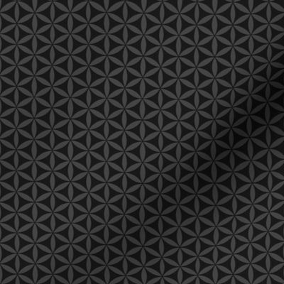 Flower of Life Pattern in Gray and Black tones