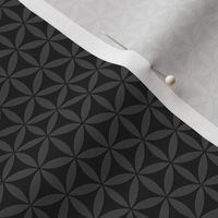 Flower of Life Pattern in Gray and Black tones