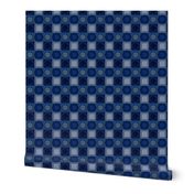 Twill Plaid Circles Blues