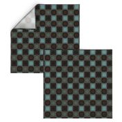 Twill Plaid Circles Mint Chocolate