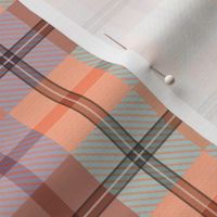 gingham plaid sea peach