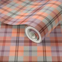 gingham plaid sea peach