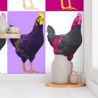 Pop Pink Purple Art Chook Chook Chook