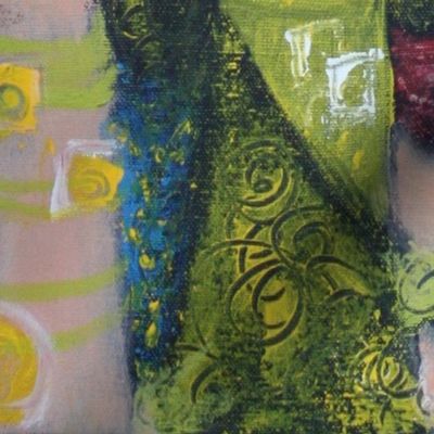 Gustav Klimt Inspired Fabric 011