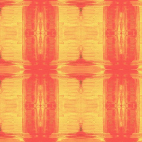 Vermillion Sunset /Ikat style