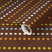Dippy Dot - Polka Dot Stripe Brown