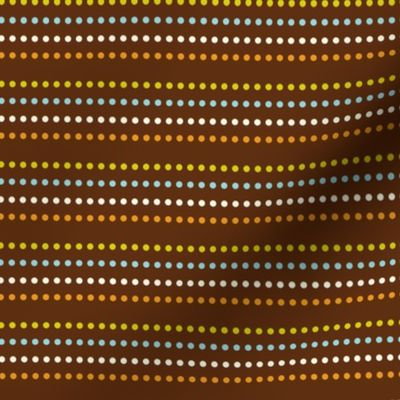 Dippy Dot - Polka Dot Stripe Brown