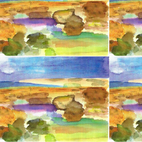 Watercolor of Rocks