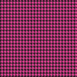 Black and Hot Pink Houndstooth