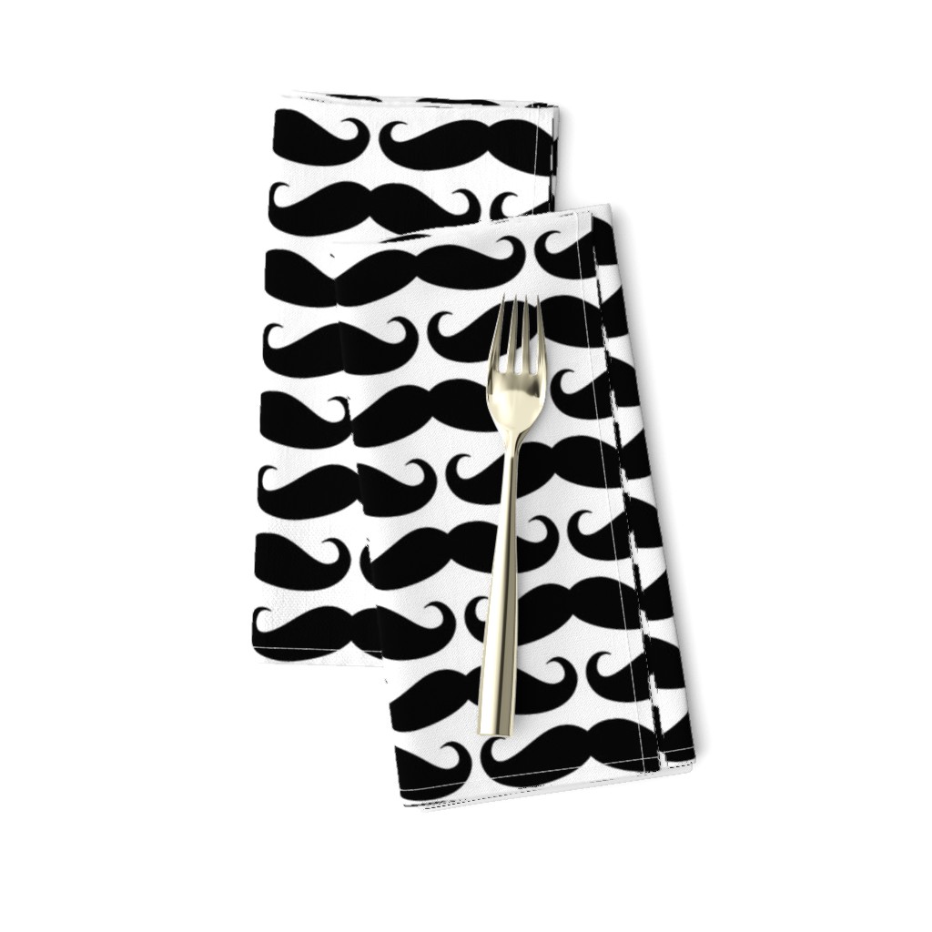 Black on White Mustache