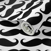 Black on White Mustache