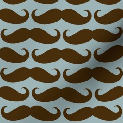 Brown/Blue Mustache