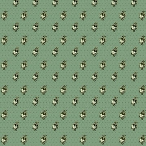 Antique Green Calico - good