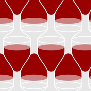 01925555 : stacking wine-glasses : red