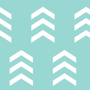 Simple Chevron Print, Seafoam