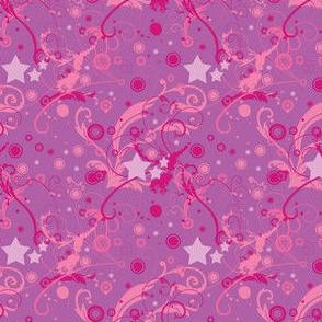 Starcrossed Universe - Raspberry Nebula (micro print)  -  Â© PinkSodaPop 4ComputerHeaven.com