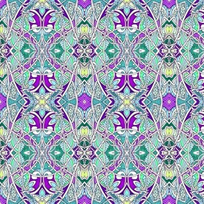 Tangled Purple and Teal Garden