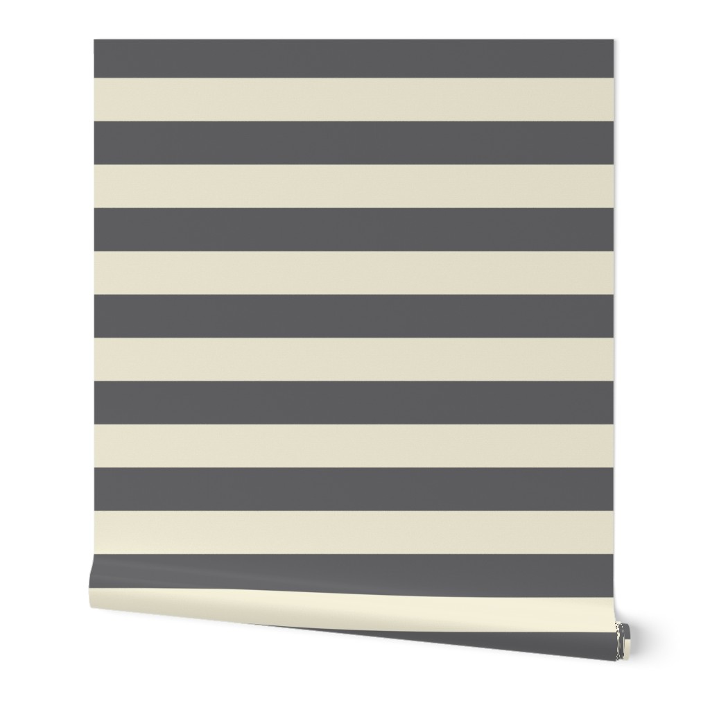 stripe large charcoal and cream