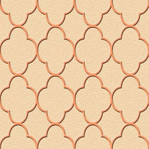 quatrefoil peach