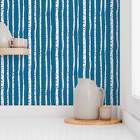 birch trees stripe blu