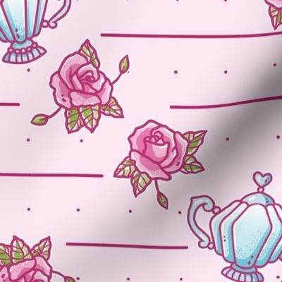 Vintage Rose Teatime Pattern