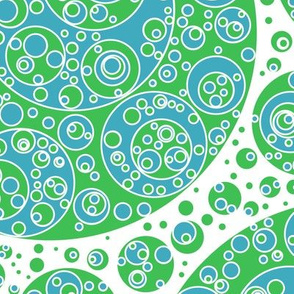green white blue circles