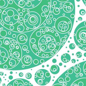 green white green circles