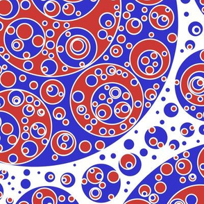 blue white red circles