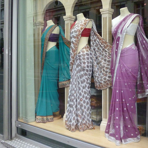 Three Saris in the Window